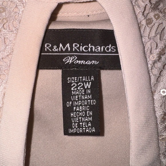 R&M Richard’s Dress Ivory/Taupe - Picture 2 of 5